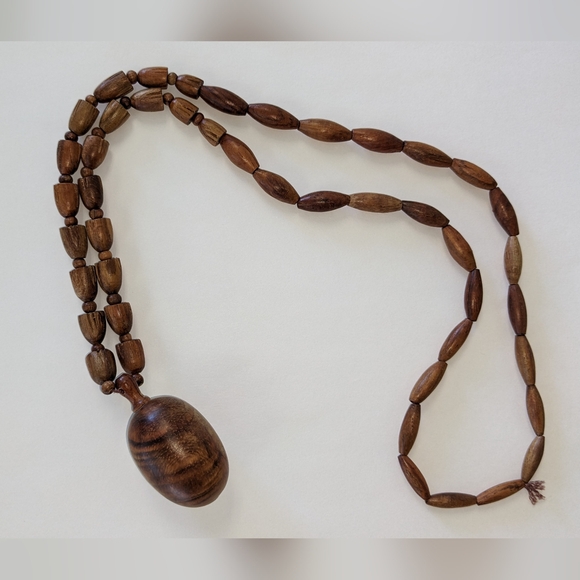 VTG WOOD NECKLACE - Picture 2 of 6